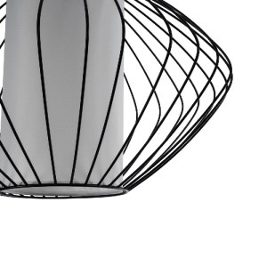 glo-01558-01558_8 GLOBOSTAR® LILY 01558 VINTAGE ΚΡΕΜΑΣΤΟ ΦΩΤΙΣΤΙΚΟ ΠΛΕΓΜΑ ΜΟΝΟΦΩΤΟ 1 X E27 IP20 ΜΑΥΡΟ ΜΕΤΑΛΛ