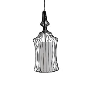glo-01559-01559_4 GLOBOSTAR® LILY 01559 VINTAGE ΚΡΕΜΑΣΤΟ ΦΩΤΙΣΤΙΚΟ ΠΛΕΓΜΑ ΜΟΝΟΦΩΤΟ 1 X E27 IP20 ΜΑΥΡΟ ΜΕΤΑΛΛ