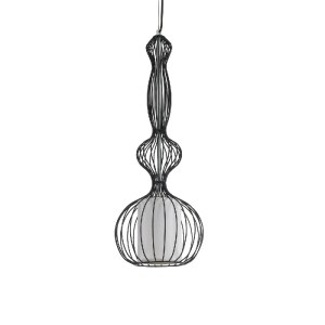 glo-01560-01560_2 GLOBOSTAR® LILY 01560 VINTAGE ΚΡΕΜΑΣΤΟ ΦΩΤΙΣΤΙΚΟ ΠΛΕΓΜΑ ΜΟΝΟΦΩΤΟ 1 X E27 IP20 ΜΑΥΡΟ ΜΕΤΑΛΛ