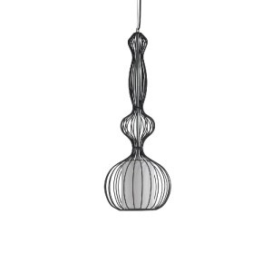 glo-01560-01560_4 GLOBOSTAR® LILY 01560 VINTAGE ΚΡΕΜΑΣΤΟ ΦΩΤΙΣΤΙΚΟ ΠΛΕΓΜΑ ΜΟΝΟΦΩΤΟ 1 X E27 IP20 ΜΑΥΡΟ ΜΕΤΑΛΛ