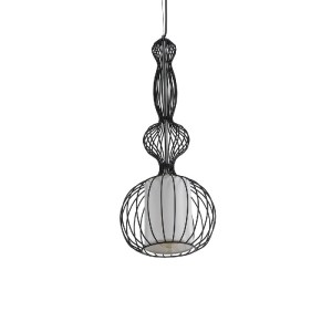 glo-01560-01560_5 GLOBOSTAR® LILY 01560 VINTAGE ΚΡΕΜΑΣΤΟ ΦΩΤΙΣΤΙΚΟ ΠΛΕΓΜΑ ΜΟΝΟΦΩΤΟ 1 X E27 IP20 ΜΑΥΡΟ ΜΕΤΑΛΛ
