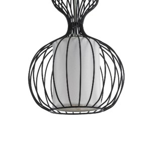 glo-01560-01560_7 GLOBOSTAR® LILY 01560 VINTAGE ΚΡΕΜΑΣΤΟ ΦΩΤΙΣΤΙΚΟ ΠΛΕΓΜΑ ΜΟΝΟΦΩΤΟ 1 X E27 IP20 ΜΑΥΡΟ ΜΕΤΑΛΛ