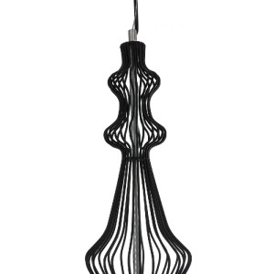 glo-01561-113c5d_01560_9 GLOBOSTAR® LILY 01561 VINTAGE ΚΡΕΜΑΣΤΟ ΦΩΤΙΣΤΙΚΟ ΠΛΕΓΜΑ ΜΟΝΟΦΩΤΟ 1 X E27 IP20 ΜΑΥΡΟ ΜΕΤΑΛΛ