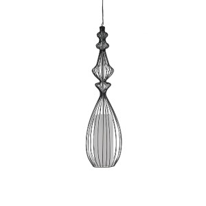 glo-01561-1f2e9e_01560_5 GLOBOSTAR® LILY 01561 VINTAGE ΚΡΕΜΑΣΤΟ ΦΩΤΙΣΤΙΚΟ ΠΛΕΓΜΑ ΜΟΝΟΦΩΤΟ 1 X E27 IP20 ΜΑΥΡΟ ΜΕΤΑΛΛ