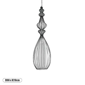 glo-01561-ca9a29_01560_0 GLOBOSTAR® LILY 01561 VINTAGE ΚΡΕΜΑΣΤΟ ΦΩΤΙΣΤΙΚΟ ΠΛΕΓΜΑ ΜΟΝΟΦΩΤΟ 1 X E27 IP20 ΜΑΥΡΟ ΜΕΤΑΛΛ