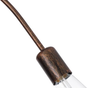 glo-01564-01564_9 GLOBOSTAR® PAULELI 01564 ΜΟΝΤΕΡΝΟ ΦΩΤΙΣΤΙΚΟ ΟΡΟΦΗΣ ΠΛΕΓΜΑ ΠΟΛΥΦΩΤΟ 5 X E27 IP20 ΧΑΛΚΙΝΟ ΜΕ