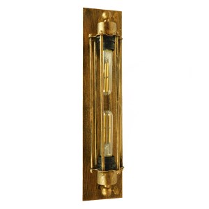 glo-01568-01568_2 GLOBOSTAR® BESPOKE 01568 VINTAGE ΕΠΙΤΟΙΧΙΟ ΦΩΤΙΣΤΙΚΟ ΑΠΛΙΚΑ ΔΙΦΩΤΟ 2 X E27 IP20 ΧΡΥΣΟ ΜΕΤΑ