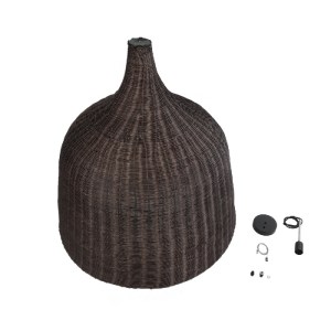 glo-01569-01569_11 GLOBOSTAR® BAHAMAS 01569 BOHO ΚΡΕΜΑΣΤΟ ΦΩΤΙΣΤΙΚΟ ΚΑΜΠΑΝΑ ΜΟΝΟΦΩΤΟ 1 X E27 IP20 ΚΑΦΕ ΞΥΛΟ -