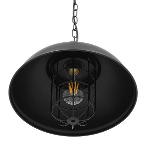 glo-01571-01571_7 GLOBOSTAR® HARROW 01571 VINTAGE ΚΡΕΜΑΣΤΟ ΦΩΤΙΣΤΙΚΟ ΚΑΜΠΑΝΑ ΜΟΝΟΦΩΤΟ 1 X E27 IP20 ΜΑΥΡΟ ΜΕΤ