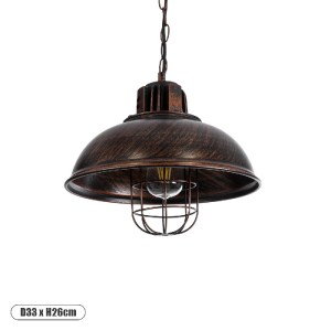 glo-01572-01572_0 GLOBOSTAR® HARROW 01572 VINTAGE ΚΡΕΜΑΣΤΟ ΦΩΤΙΣΤΙΚΟ KΑΜΠΑΝΑ ΜΟΝΟΦΩΤΟ 1 X E27 IP20 ΧΑΛΚΙΝΟ Μ