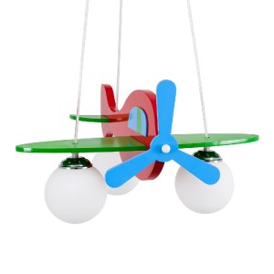 glo-01575-01575_8 GLOBOSTAR® AIRPLANE 01575 ΠΑΙΔΙΚΟ ΚΡΕΜΑΣΤΟ ΦΩΤΙΣΤΙΚΟ ΦΙΓΟΥΡΑ ΤΡΙΦΩΤΟ 3 X E27 IP20 ΠΟΛΥΧΡΩΜ