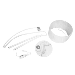 glo-01588-01588_10 GLOBOSTAR® IMPERIAL 01588 ΜΟΝΤΕΡΝΟ ΕΠΙΔΑΠΕΔΙΟ ΦΩΤΙΣΤΙΚΟ ΜΟΝΟΦΩΤΟ 1 X E27 IP20 ΛΕΥΚΟ ΜΕΤΑΛΛ