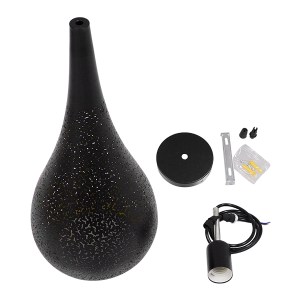 glo-01589-01589_9 GLOBOSTAR® JANIS 01589 ΜΟΝΤΕΡΝΟ ΚΡΕΜΑΣΤΟ ΦΩΤΙΣΤΙΚΟ ΚΑΜΠΑΝΑ ΜΟΝΟΦΩΤΟ 1 X E27 IP20 ΜΑΥΡΟ & Χ