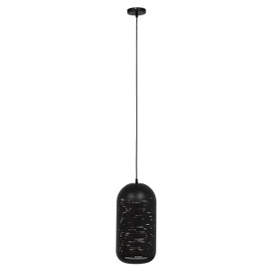 glo-01591-01591_3 GLOBOSTAR® JANIS 01591 ΜΟΝΤΕΡΝΟ ΚΡΕΜΑΣΤΟ ΦΩΤΙΣΤΙΚΟ ΚΑΜΠΑΝΑ ΜΟΝΟΦΩΤΟ 1 X E27 IP20 ΜΑΥΡΟ & Χ