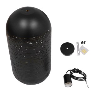 glo-01591-01591_9 GLOBOSTAR® JANIS 01591 ΜΟΝΤΕΡΝΟ ΚΡΕΜΑΣΤΟ ΦΩΤΙΣΤΙΚΟ ΚΑΜΠΑΝΑ ΜΟΝΟΦΩΤΟ 1 X E27 IP20 ΜΑΥΡΟ & Χ