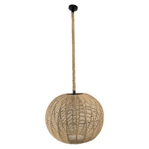 glo-01593-01593_2 GLOBOSTAR® MANDALA 01593 VINTAGE ΚΡΕΜΑΣΤΟ ΦΩΤΙΣΤΙΚΟ ΜΠΑΛΑ ΜΟΝΟΦΩΤΟ 1 X E27 IP20 ΜΠΕΖ ΣΧΟΙΝ