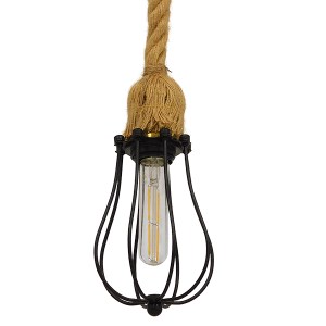 glo-01594-01594_0 GLOBOSTAR® CAMBER 01594 VINTAGE ΚΡΕΜΑΣΤΟ ΦΩΤΙΣΤΙΚΟ ΠΛΕΓΜΑ ΜΟΝΟΦΩΤΟ 1 X E27 IP20 ΜΑΥΡΟ ΜΕΤΑ