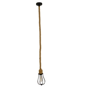 glo-01594-01594_2 GLOBOSTAR® CAMBER 01594 VINTAGE ΚΡΕΜΑΣΤΟ ΦΩΤΙΣΤΙΚΟ ΠΛΕΓΜΑ ΜΟΝΟΦΩΤΟ 1 X E27 IP20 ΜΑΥΡΟ ΜΕΤΑ