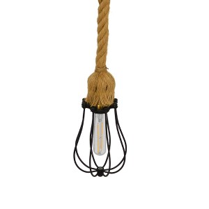 glo-01594-01594_5 GLOBOSTAR® CAMBER 01594 VINTAGE ΚΡΕΜΑΣΤΟ ΦΩΤΙΣΤΙΚΟ ΠΛΕΓΜΑ ΜΟΝΟΦΩΤΟ 1 X E27 IP20 ΜΑΥΡΟ ΜΕΤΑ