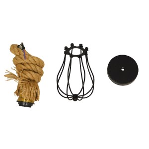 glo-01594-01594_9 GLOBOSTAR® CAMBER 01594 VINTAGE ΚΡΕΜΑΣΤΟ ΦΩΤΙΣΤΙΚΟ ΠΛΕΓΜΑ ΜΟΝΟΦΩΤΟ 1 X E27 IP20 ΜΑΥΡΟ ΜΕΤΑ