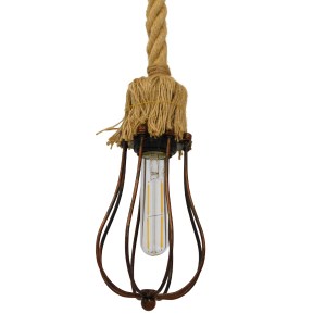 glo-01595-01595_0 GLOBOSTAR® CAMBER 01595 VINTAGE ΚΡΕΜΑΣΤΟ ΦΩΤΙΣΤΙΚΟ ΠΛΕΓΜΑ ΜΟΝΟΦΩΤΟ 1 X E27 IP20 ΧΑΛΚΙΝΟ ΜΕ