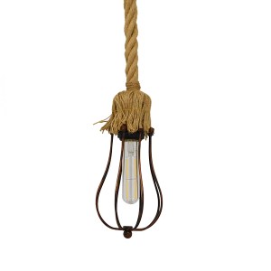 glo-01595-01595_4 GLOBOSTAR® CAMBER 01595 VINTAGE ΚΡΕΜΑΣΤΟ ΦΩΤΙΣΤΙΚΟ ΠΛΕΓΜΑ ΜΟΝΟΦΩΤΟ 1 X E27 IP20 ΧΑΛΚΙΝΟ ΜΕ