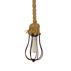 glo-01595-01595_5 GLOBOSTAR® CAMBER 01595 VINTAGE ΚΡΕΜΑΣΤΟ ΦΩΤΙΣΤΙΚΟ ΠΛΕΓΜΑ ΜΟΝΟΦΩΤΟ 1 X E27 IP20 ΧΑΛΚΙΝΟ ΜΕ