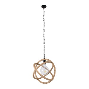 glo-01596-01596_3 GLOBOSTAR® BALANCE 01596 VINTAGE ΚΡΕΜΑΣΤΟ ΦΩΤΙΣΤΙΚΟ ΠΛΕΓΜΑ ΜΟΝΟΦΩΤΟ 1 X E27 IP20 ΜΑΥΡΟ ΜΕΤ