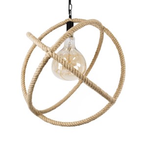 glo-01597-01597_5 GLOBOSTAR® BELLE 01597 VINTAGE ΚΡΕΜΑΣΤΟ ΦΩΤΙΣΤΙΚΟ ΠΛΕΓΜΑ ΜΟΝΟΦΩΤΟ 1 X E27 IP20 ΜΠΕΖ ΣΧΟΙΝΙ