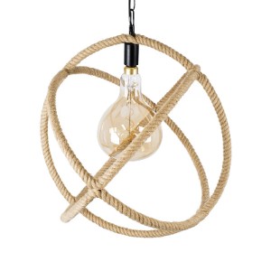 glo-01597-01597_6 GLOBOSTAR® BELLE 01597 VINTAGE ΚΡΕΜΑΣΤΟ ΦΩΤΙΣΤΙΚΟ ΠΛΕΓΜΑ ΜΟΝΟΦΩΤΟ 1 X E27 IP20 ΜΠΕΖ ΣΧΟΙΝΙ