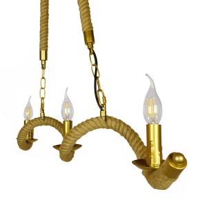 glo-01598-01598_3 GLOBOSTAR® LUXOR 01598 VINTAGE ΚΡΕΜΑΣΤΟ ΦΩΤΙΣΤΙΚΟ ΑΝΑΡΤΗΣΗ ΤΡΙΦΩΤΟ 3 X E14 IP20 ΧΡΥΣΟ ΜΕΤΑ