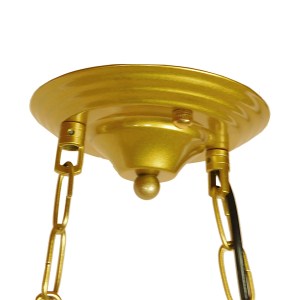 glo-01598-01598_9 GLOBOSTAR® LUXOR 01598 VINTAGE ΚΡΕΜΑΣΤΟ ΦΩΤΙΣΤΙΚΟ ΑΝΑΡΤΗΣΗ ΤΡΙΦΩΤΟ 3 X E14 IP20 ΧΡΥΣΟ ΜΕΤΑ