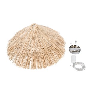 glo-01599-01599_9 GLOBOSTAR® CHEOPE 01599 BOHO ΚΡΕΜΑΣΤΟ ΦΩΤΙΣΤΙΚΟ ΠΛΕΓΜΑ ΜΟΝΟΦΩΤΟ 1 X E27 IP20 ΜΠΕΖ ΞΥΛΟ ΜΕ 