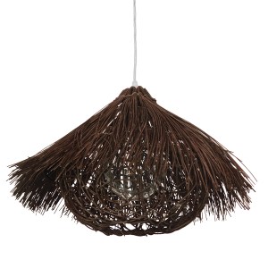 glo-01600-01600_0 GLOBOSTAR® CHEOPE 01600 BOHO ΚΡΕΜΑΣΤΟ ΦΩΤΙΣΤΙΚΟ ΠΛΕΓΜΑ ΜΟΝΟΦΩΤΟ 1 X E27 IP20 ΚΑΦΕ ΞΥΛΟ ΜΕ 