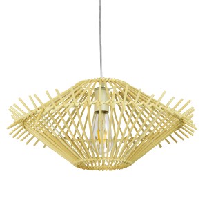 glo-01601-01601_0 GLOBOSTAR® SASSO 01601 BOHO ΚΡΕΜΑΣΤΟ ΦΩΤΙΣΤΙΚΟ ΠΛΕΓΜΑ ΜΟΝΟΦΩΤΟ 1 X E27 IP20 ΜΠΕΖ ΞΥΛΟ - Μ5