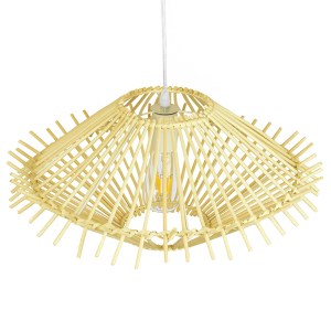 glo-01601-01601_4 GLOBOSTAR® SASSO 01601 BOHO ΚΡΕΜΑΣΤΟ ΦΩΤΙΣΤΙΚΟ ΠΛΕΓΜΑ ΜΟΝΟΦΩΤΟ 1 X E27 IP20 ΜΠΕΖ ΞΥΛΟ - Μ5