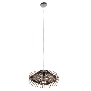 glo-01602-01602_2 GLOBOSTAR® SASSO 01602 BOHO ΚΡΕΜΑΣΤΟ ΦΩΤΙΣΤΙΚΟ ΠΛΕΓΜΑ ΜΟΝΟΦΩΤΟ 1 X E27 IP20 ΚΑΦΕ ΞΥΛΟ - Μ5