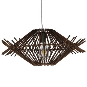 glo-01602-01602_3 GLOBOSTAR® SASSO 01602 BOHO ΚΡΕΜΑΣΤΟ ΦΩΤΙΣΤΙΚΟ ΠΛΕΓΜΑ ΜΟΝΟΦΩΤΟ 1 X E27 IP20 ΚΑΦΕ ΞΥΛΟ - Μ5