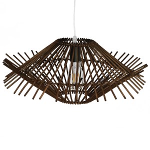 glo-01602-01602_4 GLOBOSTAR® SASSO 01602 BOHO ΚΡΕΜΑΣΤΟ ΦΩΤΙΣΤΙΚΟ ΠΛΕΓΜΑ ΜΟΝΟΦΩΤΟ 1 X E27 IP20 ΚΑΦΕ ΞΥΛΟ - Μ5