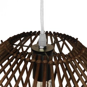 glo-01602-01602_6 GLOBOSTAR® SASSO 01602 BOHO ΚΡΕΜΑΣΤΟ ΦΩΤΙΣΤΙΚΟ ΠΛΕΓΜΑ ΜΟΝΟΦΩΤΟ 1 X E27 IP20 ΚΑΦΕ ΞΥΛΟ - Μ5