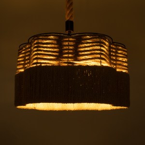glo-01604-01604_2 GLOBOSTAR® TONDO 01604 BOHO ΚΡΕΜΑΣΤΟ ΦΩΤΙΣΤΙΚΟ ΚΑΠΕΛΟ ΜΟΝΟΦΩΤΟ 1 X E27 IP20 ΜΠΕΖ ΣΧΟΙΝΙ ΜΕ