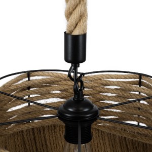 glo-01604-01604_8 GLOBOSTAR® TONDO 01604 BOHO ΚΡΕΜΑΣΤΟ ΦΩΤΙΣΤΙΚΟ ΚΑΠΕΛΟ ΜΟΝΟΦΩΤΟ 1 X E27 IP20 ΜΠΕΖ ΣΧΟΙΝΙ ΜΕ