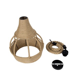 glo-01605-01605_10 GLOBOSTAR® KUBRIC 01605 BOHO ΚΡΕΜΑΣΤΟ ΦΩΤΙΣΤΙΚΟ ΚΑΜΠΑΝΑ ΜΟΝΟΦΩΤΟ 1 X E27 IP20 ΜΠΕΖ ΣΧΟΙΝΙ 