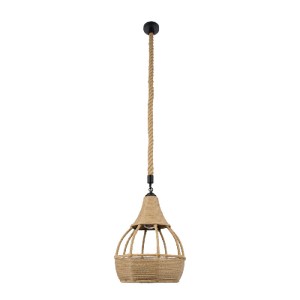 glo-01605-01605_3 GLOBOSTAR® KUBRIC 01605 BOHO ΚΡΕΜΑΣΤΟ ΦΩΤΙΣΤΙΚΟ ΚΑΜΠΑΝΑ ΜΟΝΟΦΩΤΟ 1 X E27 IP20 ΜΠΕΖ ΣΧΟΙΝΙ 