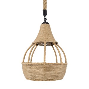 glo-01605-01605_4 GLOBOSTAR® KUBRIC 01605 BOHO ΚΡΕΜΑΣΤΟ ΦΩΤΙΣΤΙΚΟ ΚΑΜΠΑΝΑ ΜΟΝΟΦΩΤΟ 1 X E27 IP20 ΜΠΕΖ ΣΧΟΙΝΙ 