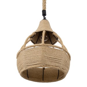 glo-01605-01605_5 GLOBOSTAR® KUBRIC 01605 BOHO ΚΡΕΜΑΣΤΟ ΦΩΤΙΣΤΙΚΟ ΚΑΜΠΑΝΑ ΜΟΝΟΦΩΤΟ 1 X E27 IP20 ΜΠΕΖ ΣΧΟΙΝΙ 