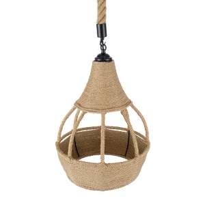 glo-01605-01605_6 GLOBOSTAR® KUBRIC 01605 BOHO ΚΡΕΜΑΣΤΟ ΦΩΤΙΣΤΙΚΟ ΚΑΜΠΑΝΑ ΜΟΝΟΦΩΤΟ 1 X E27 IP20 ΜΠΕΖ ΣΧΟΙΝΙ 
