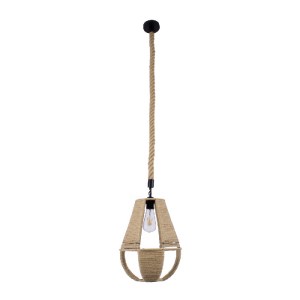 glo-01608-01608_3 GLOBOSTAR® POLIA 01608 BOHO ΚΡΕΜΑΣΤΟ ΦΩΤΙΣΤΙΚΟ ΠΛΕΓΜΑ ΜΟΝΟΦΩΤΟ 1 X E27 IP20 ΜΠΕΖ ΣΧΟΙΝΙ - 