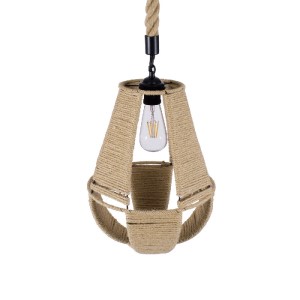glo-01608-01608_6 GLOBOSTAR® POLIA 01608 BOHO ΚΡΕΜΑΣΤΟ ΦΩΤΙΣΤΙΚΟ ΠΛΕΓΜΑ ΜΟΝΟΦΩΤΟ 1 X E27 IP20 ΜΠΕΖ ΣΧΟΙΝΙ - 