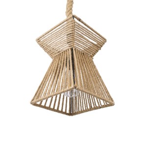 glo-01611-01611_5 GLOBOSTAR® ROUGE 01611 BOHO ΚΡΕΜΑΣΤΟ ΦΩΤΙΣΤΙΚΟ ΠΛΕΓΜΑ ΜΟΝΟΦΩΤΟ 1 X E27 IP20 ΜΠΕΖ ΣΧΟΙΝΙ - 
